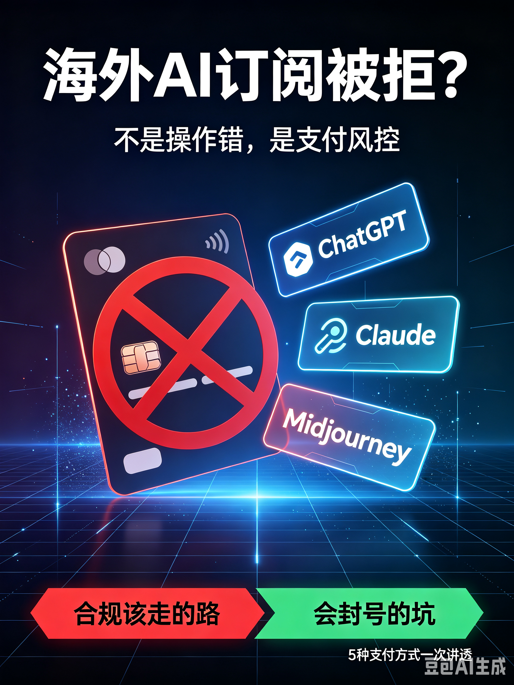 海外 AI 工具订阅付不了款?一篇讲清 5 种合规支付方式